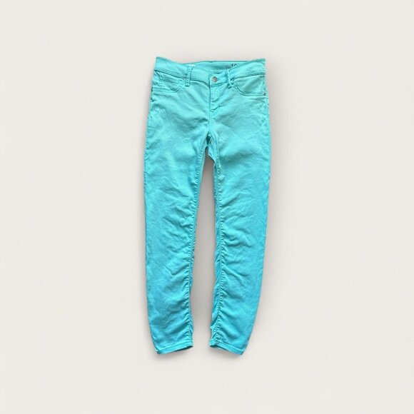 Gap Legging Jeans Womens 4 27 Aqua Glaze Skinny Lyocell Blend Stretch Turquoise - Picture 1 of 9